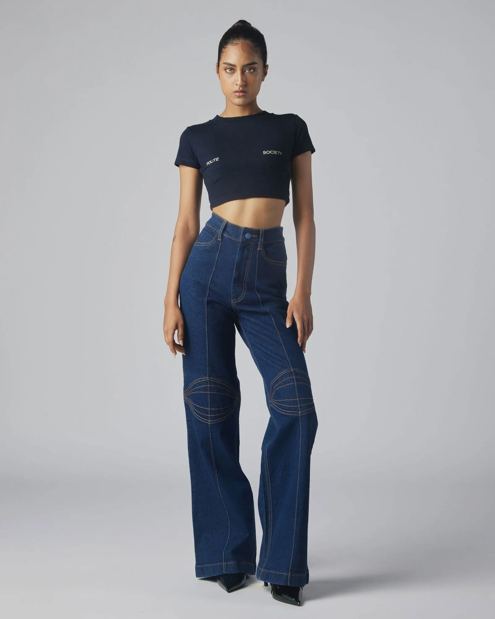 KNEE PATCH JEANS