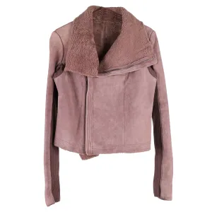 LEATHER BIKER JACKET / PURPLE