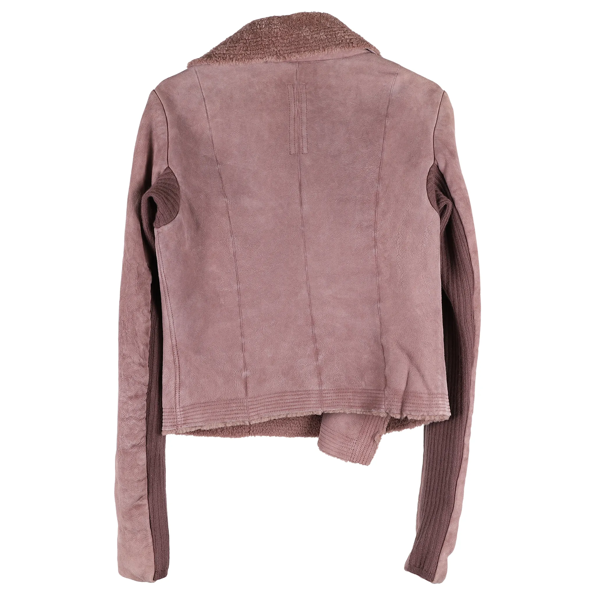 LEATHER BIKER JACKET / PURPLE