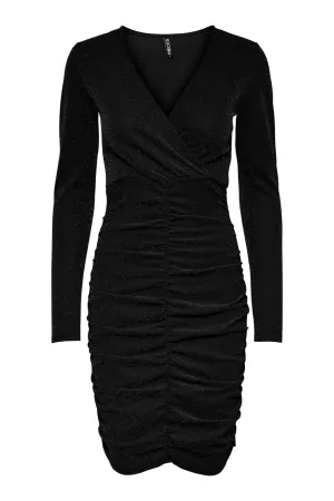 Lina V-Neck Dress - Black