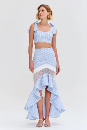 MARINE LINEN MIDI SKIRT