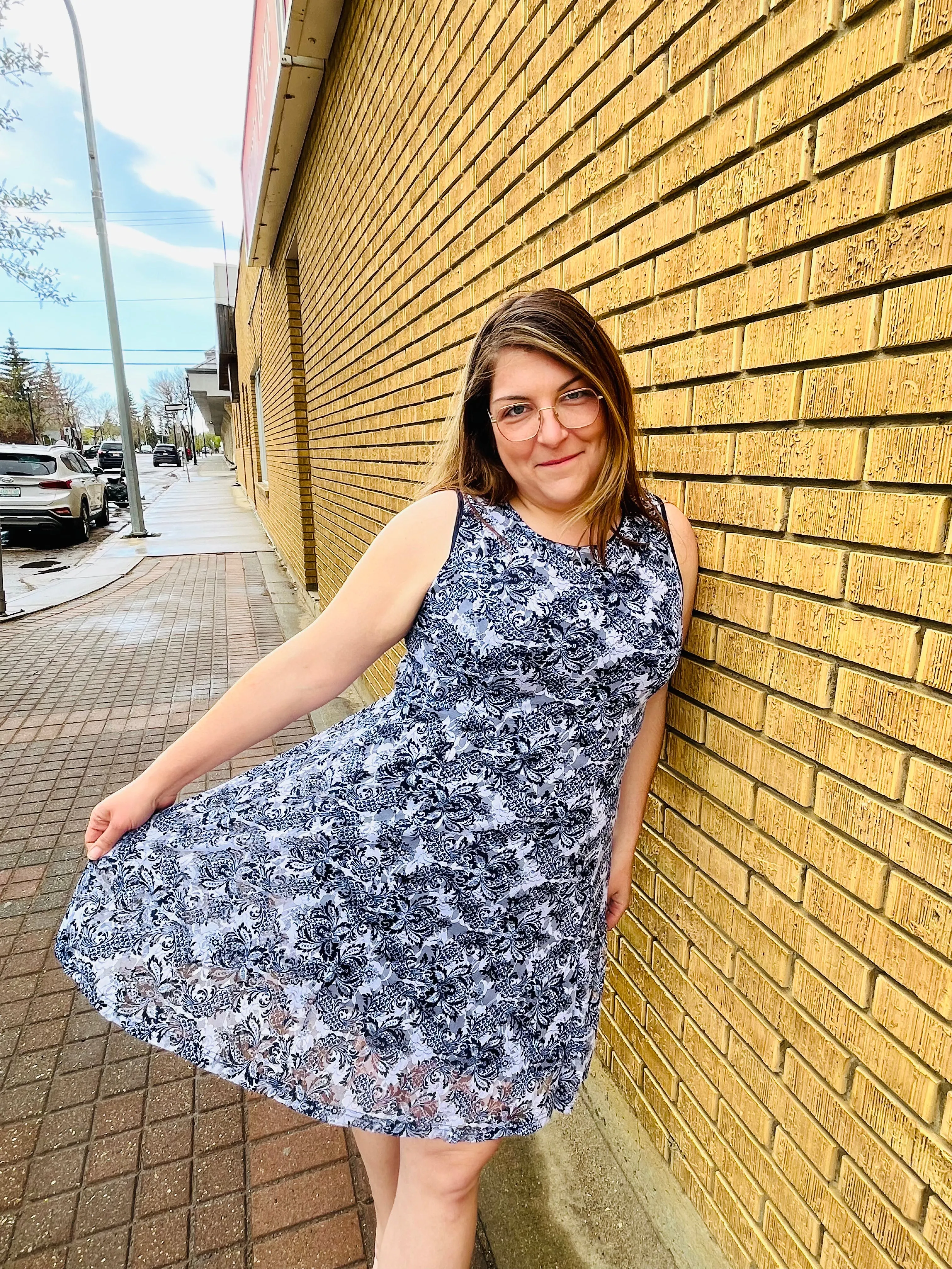 Navy Floral Dress Papa Fashions Lace
