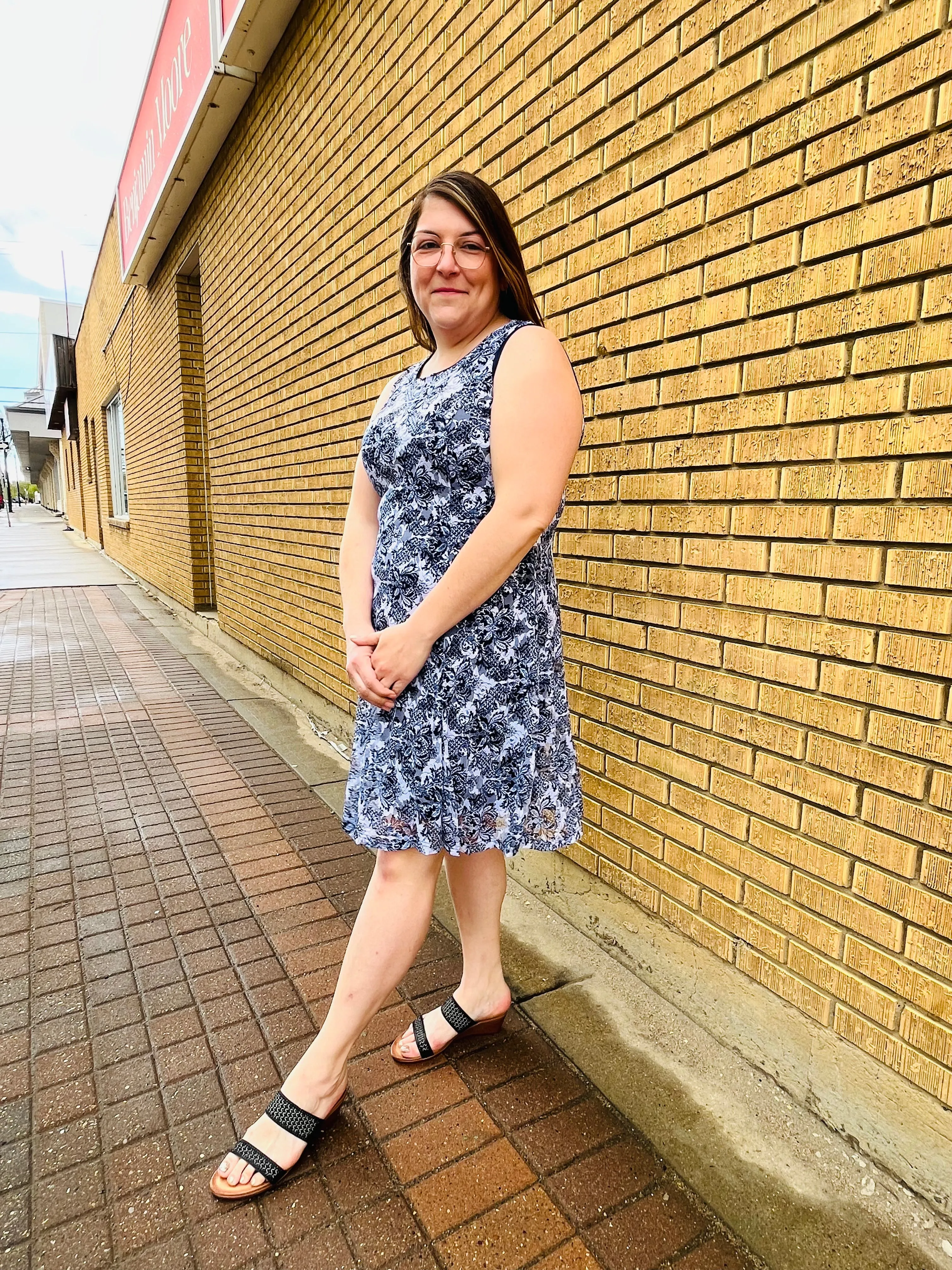 Navy Floral Dress Papa Fashions Lace