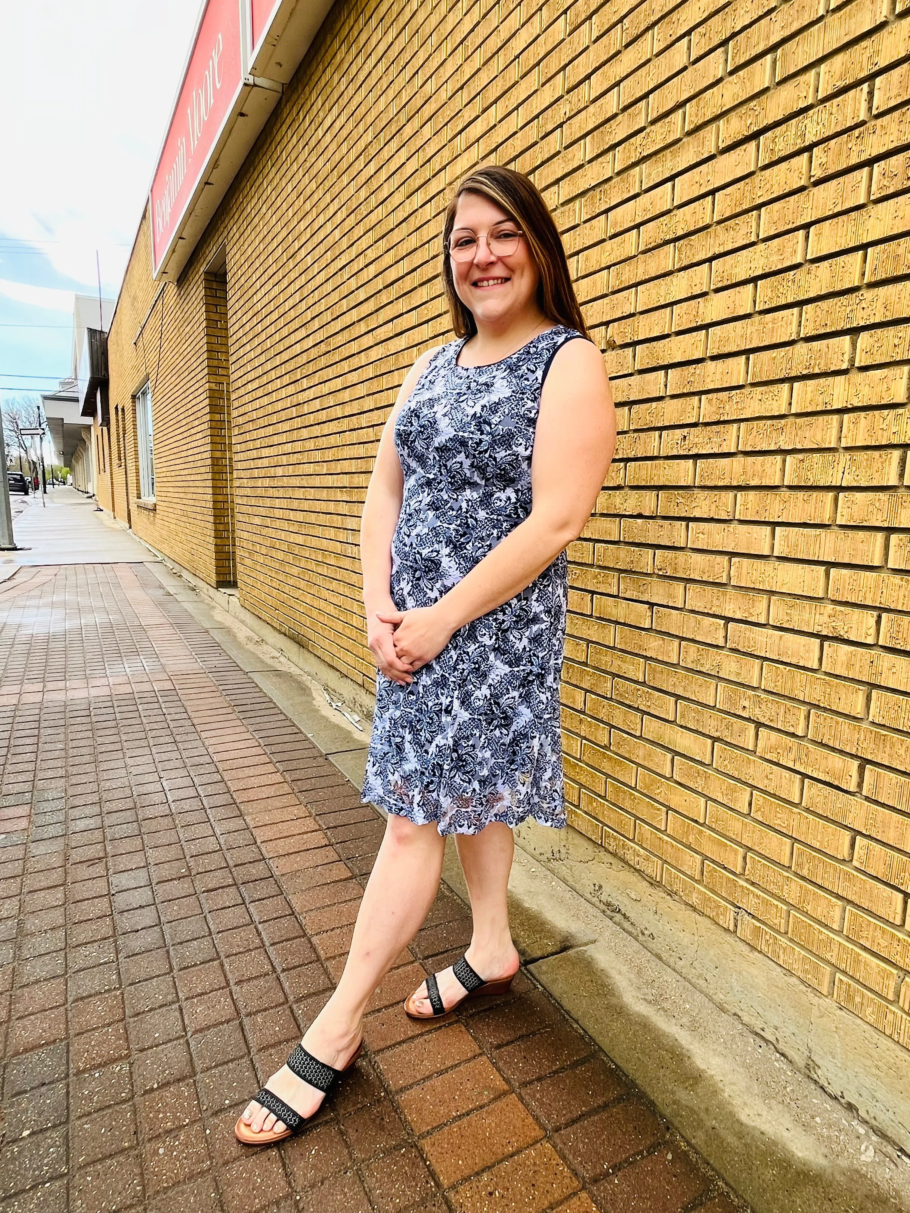Navy Floral Dress Papa Fashions Lace