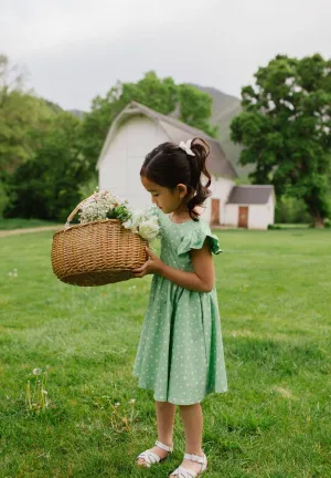 Olivia Dress in Green Daisy