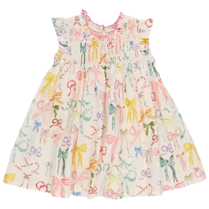 Pink Chicken Stevie Dress - Watercolor Bows