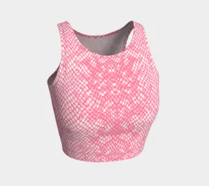 Pink Snakeskin Athletic Crop Top
