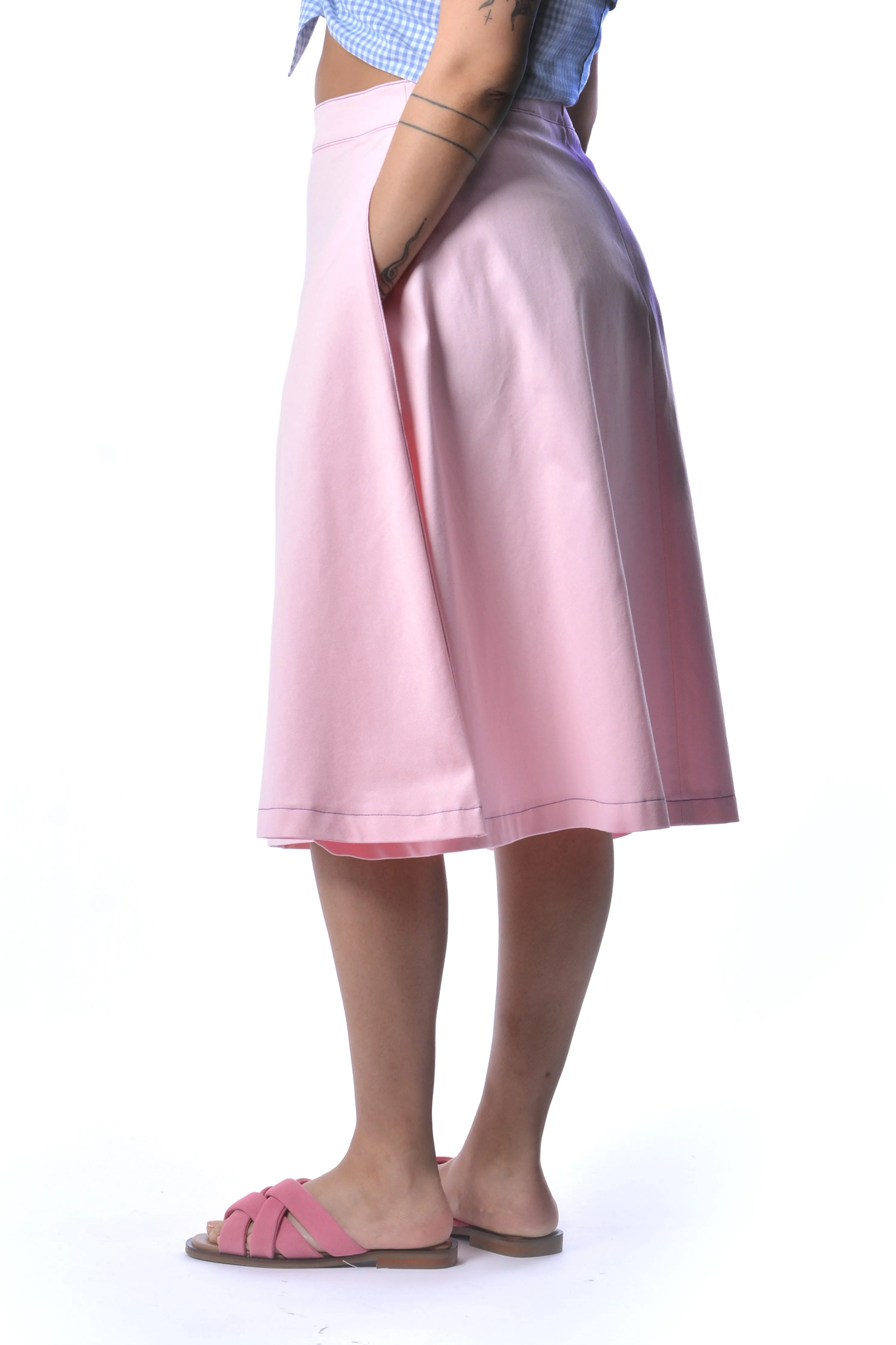 Pink Twill Winnie Skirt