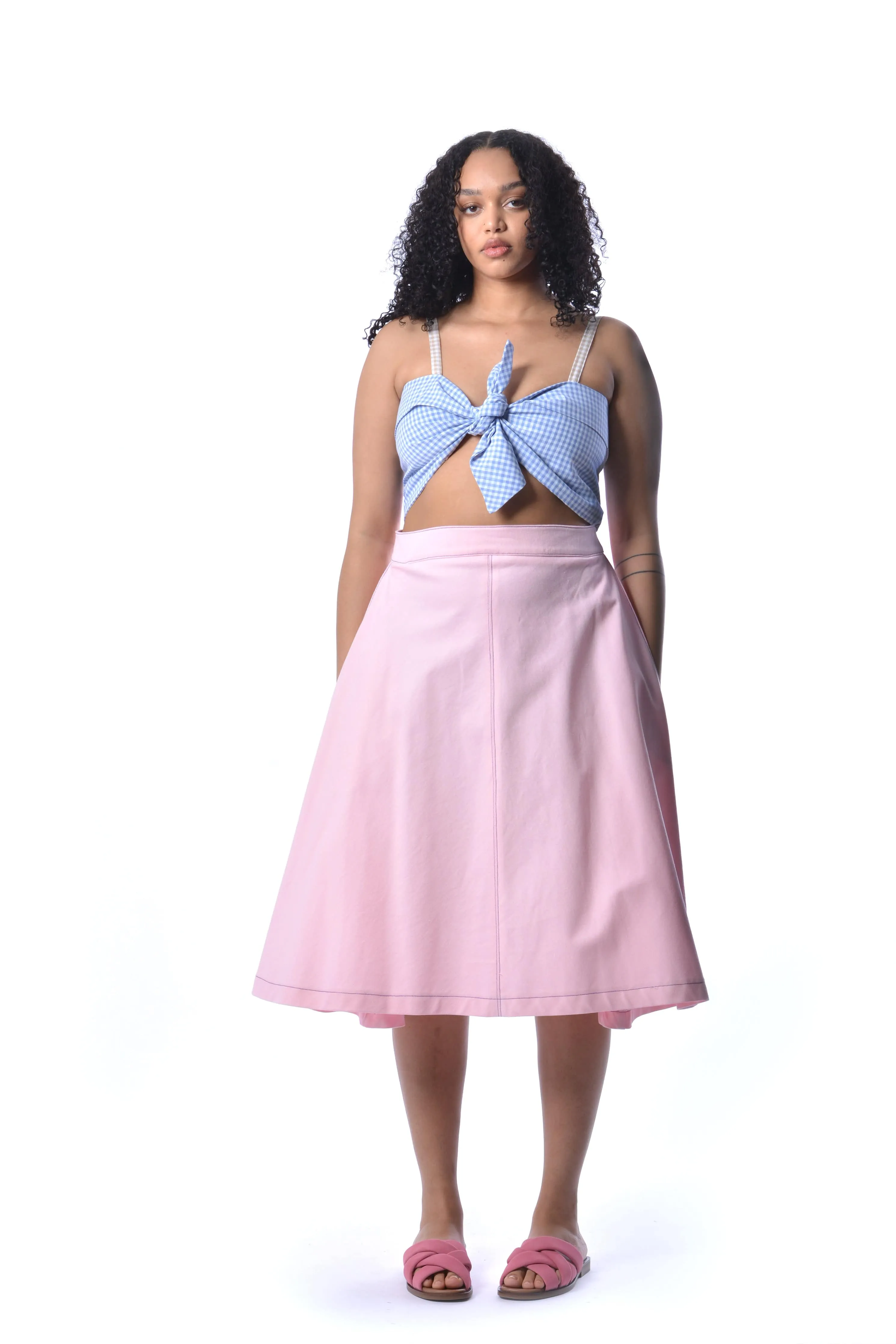 Pink Twill Winnie Skirt
