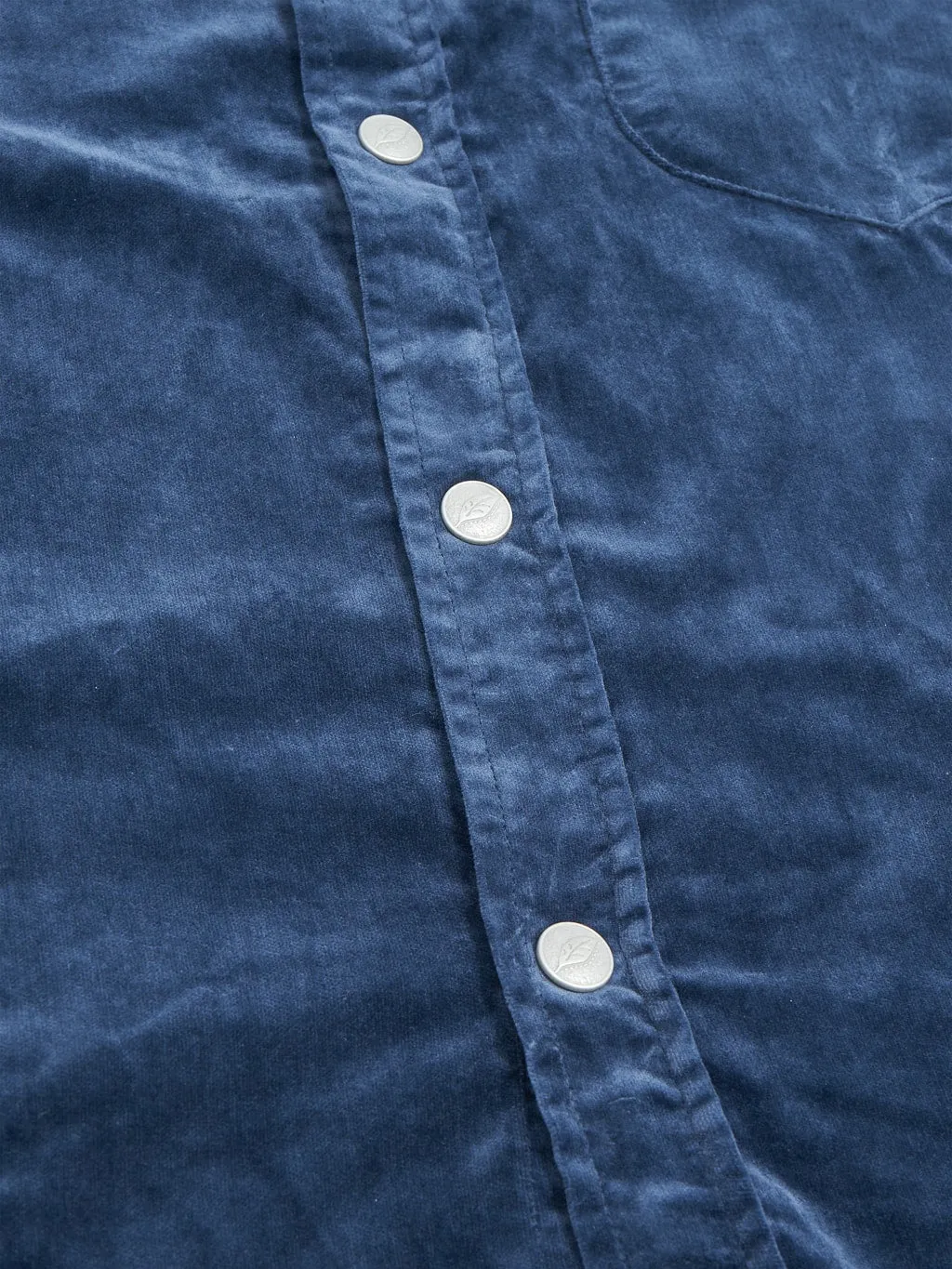 Pure Blue Japan 2224-NV Cotton Velvet CPO Shirt Navy