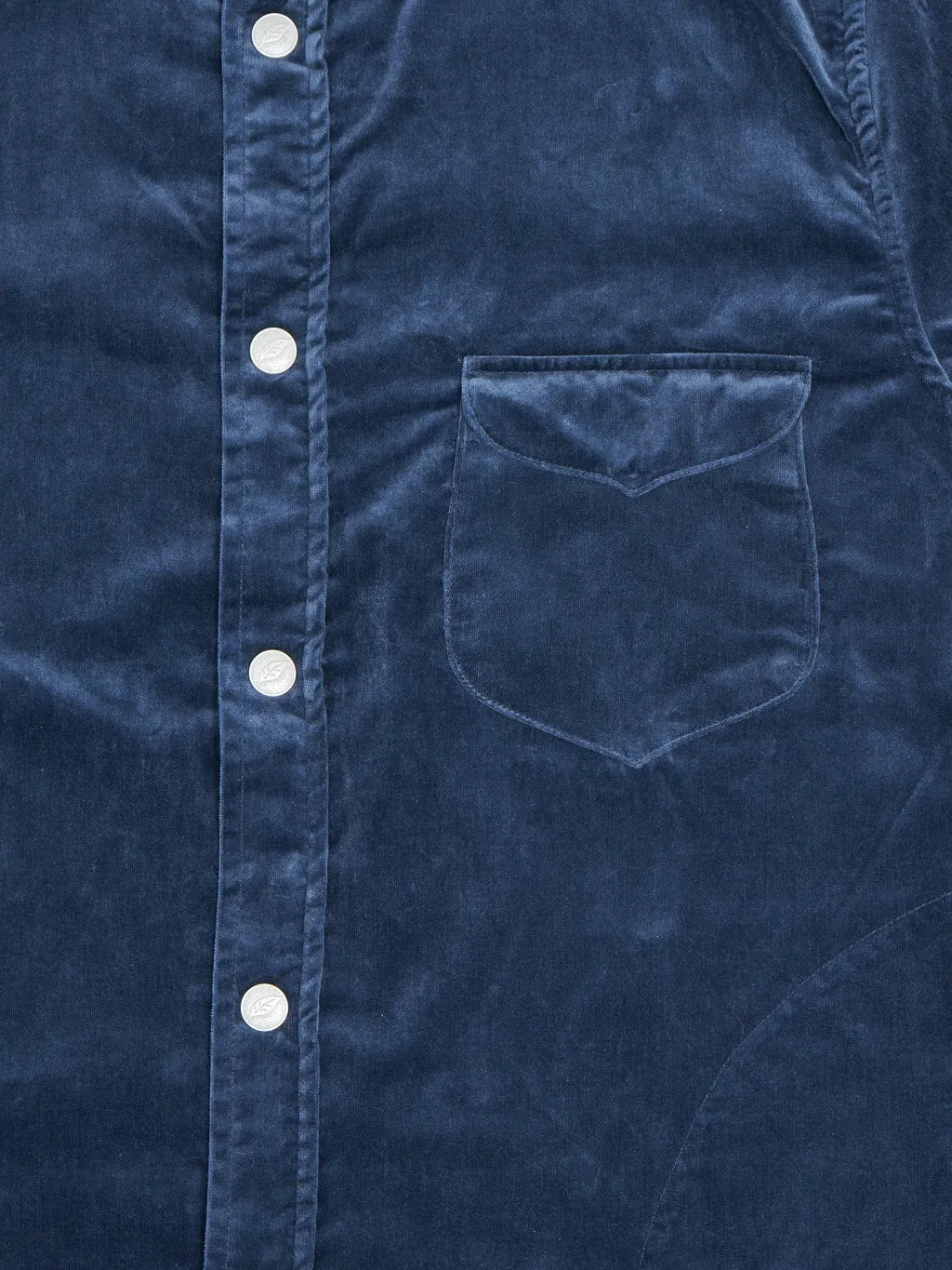 Pure Blue Japan 2224-NV Cotton Velvet CPO Shirt Navy
