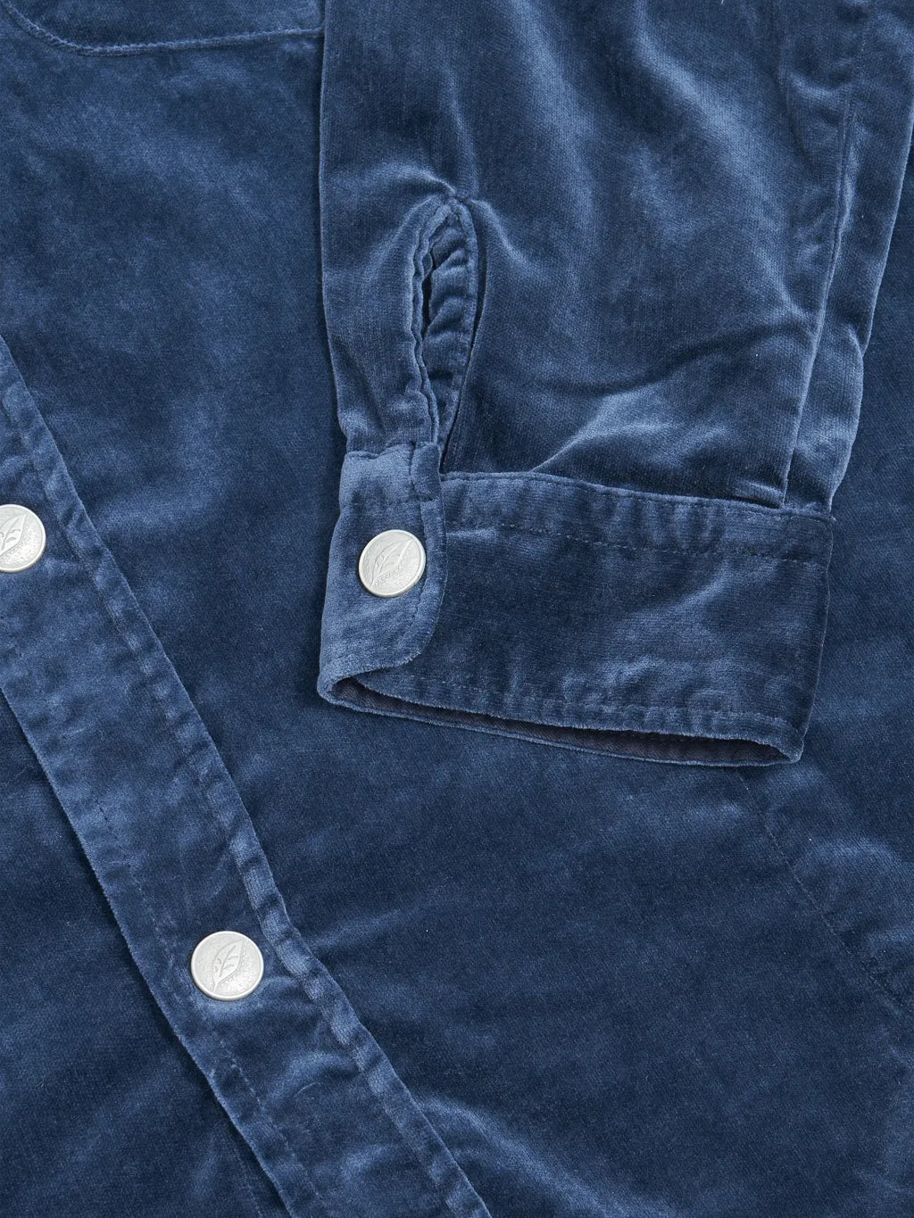 Pure Blue Japan 2224-NV Cotton Velvet CPO Shirt Navy