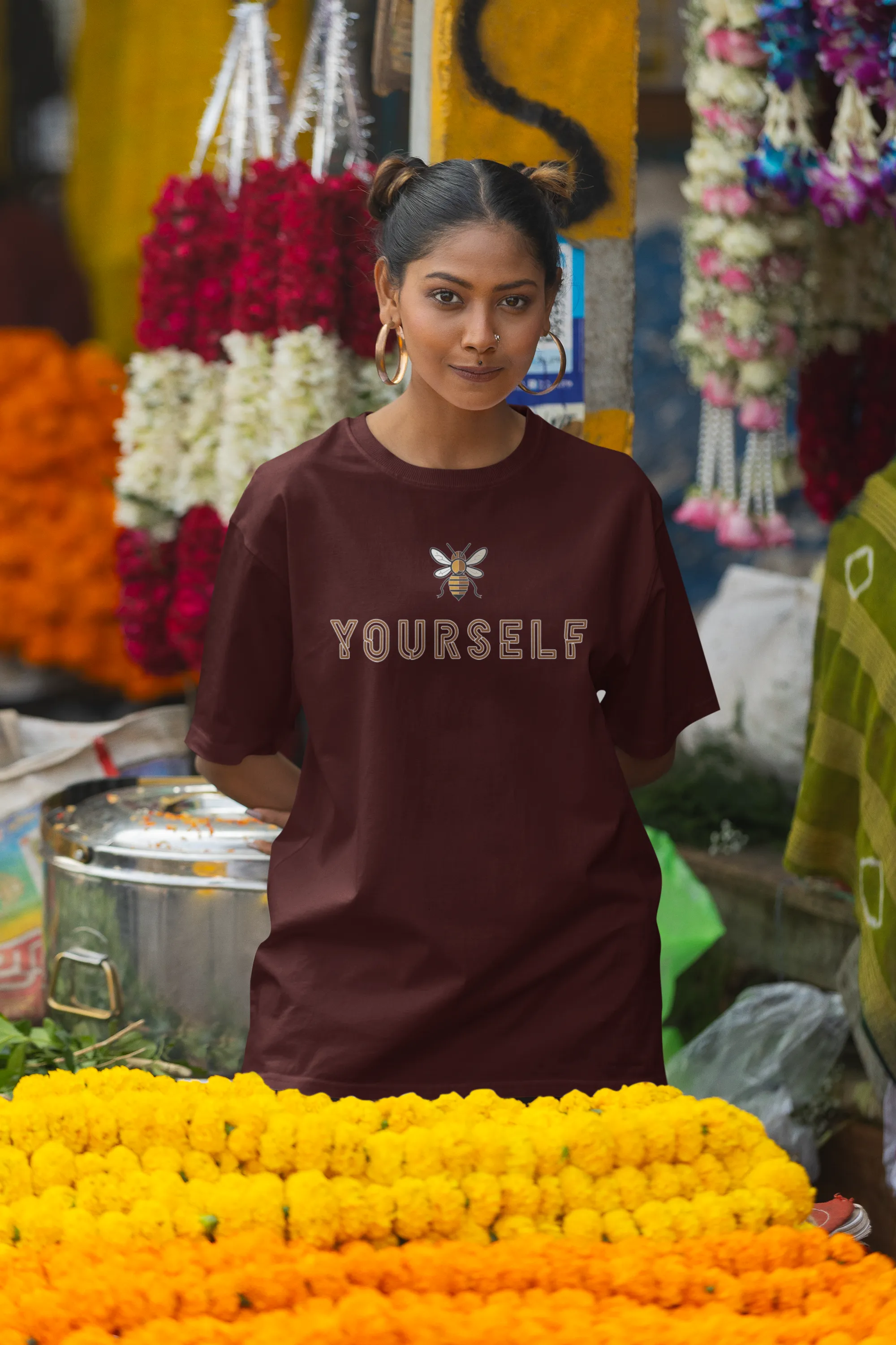 "Be Yourself" Women's Cotton Oversized T-Shirt