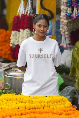 "Be Yourself" Women's Cotton Oversized T-Shirt