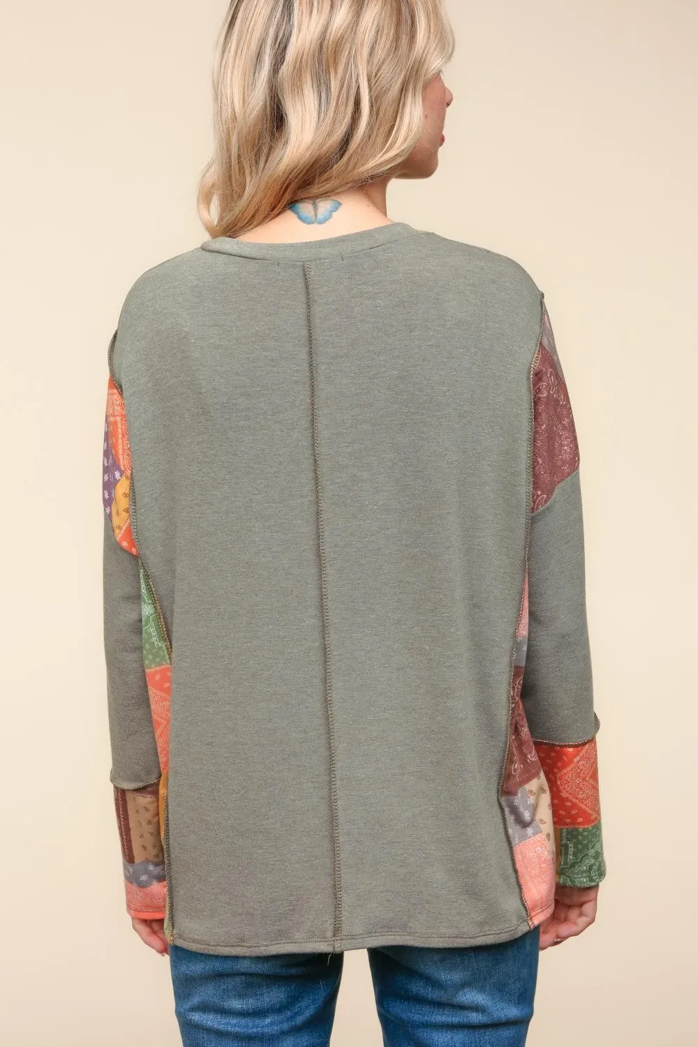 Retro Medley Color Block Raglan Top