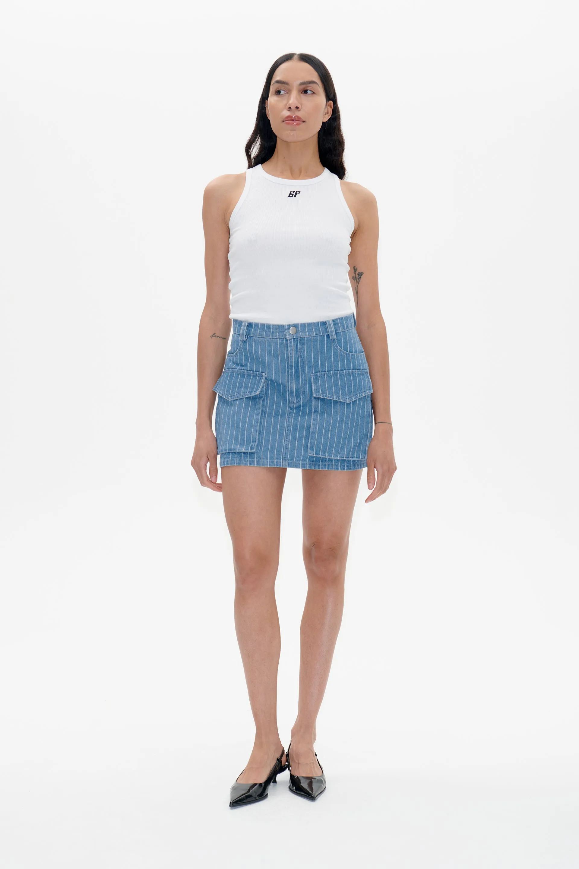 SALI | Blue Pinstripe Denim