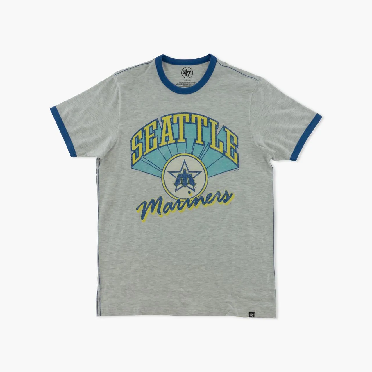Seattle Mariners Relay Grey Retro Ringer T-Shirt
