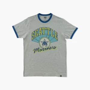 Seattle Mariners Relay Grey Retro Ringer T-Shirt