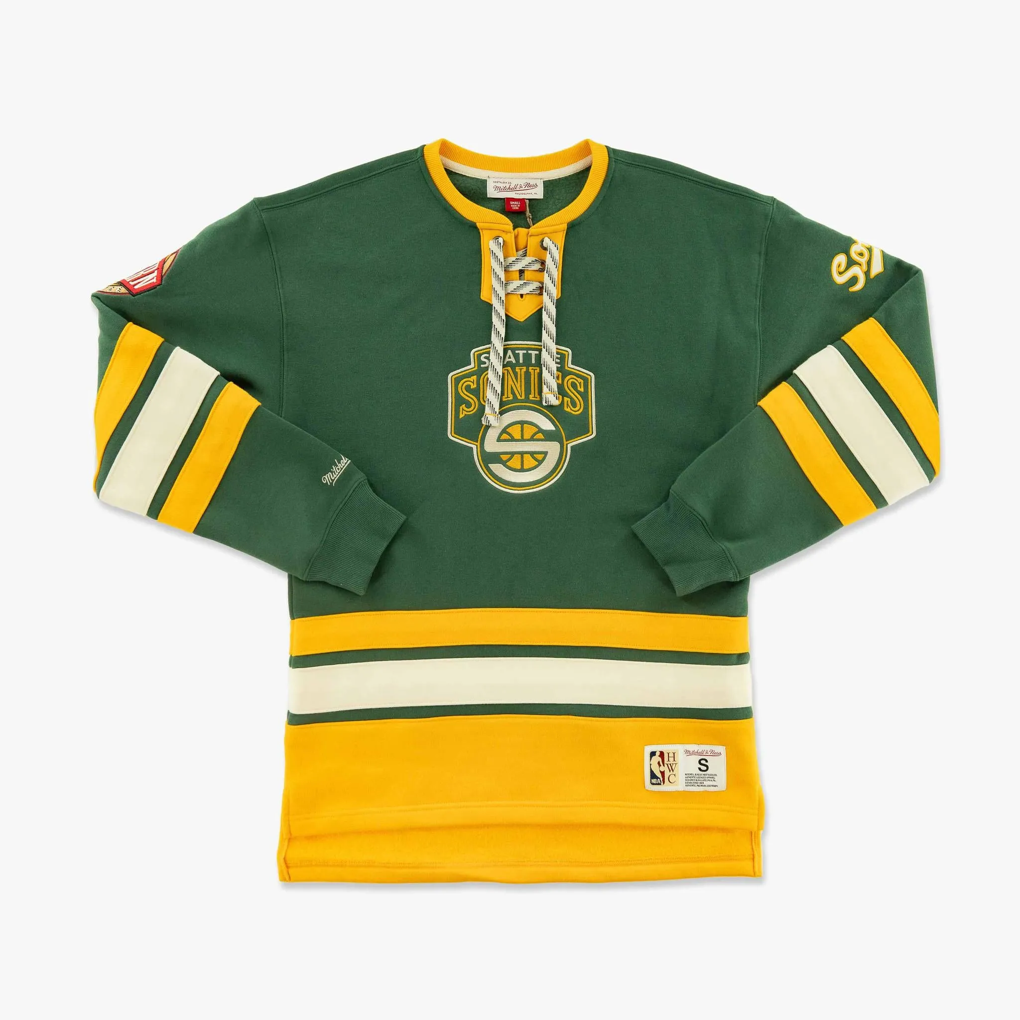 Seattle SuperSonics "S" Logo Lacer Crewneck