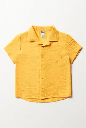 Short Sleeve Resort Shirt Yellow