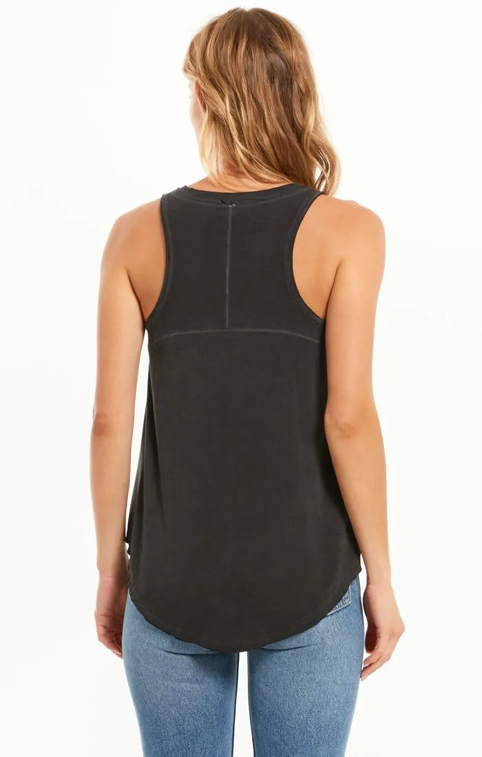 Vagabond Tank | Lavender grey, White, Charcoal