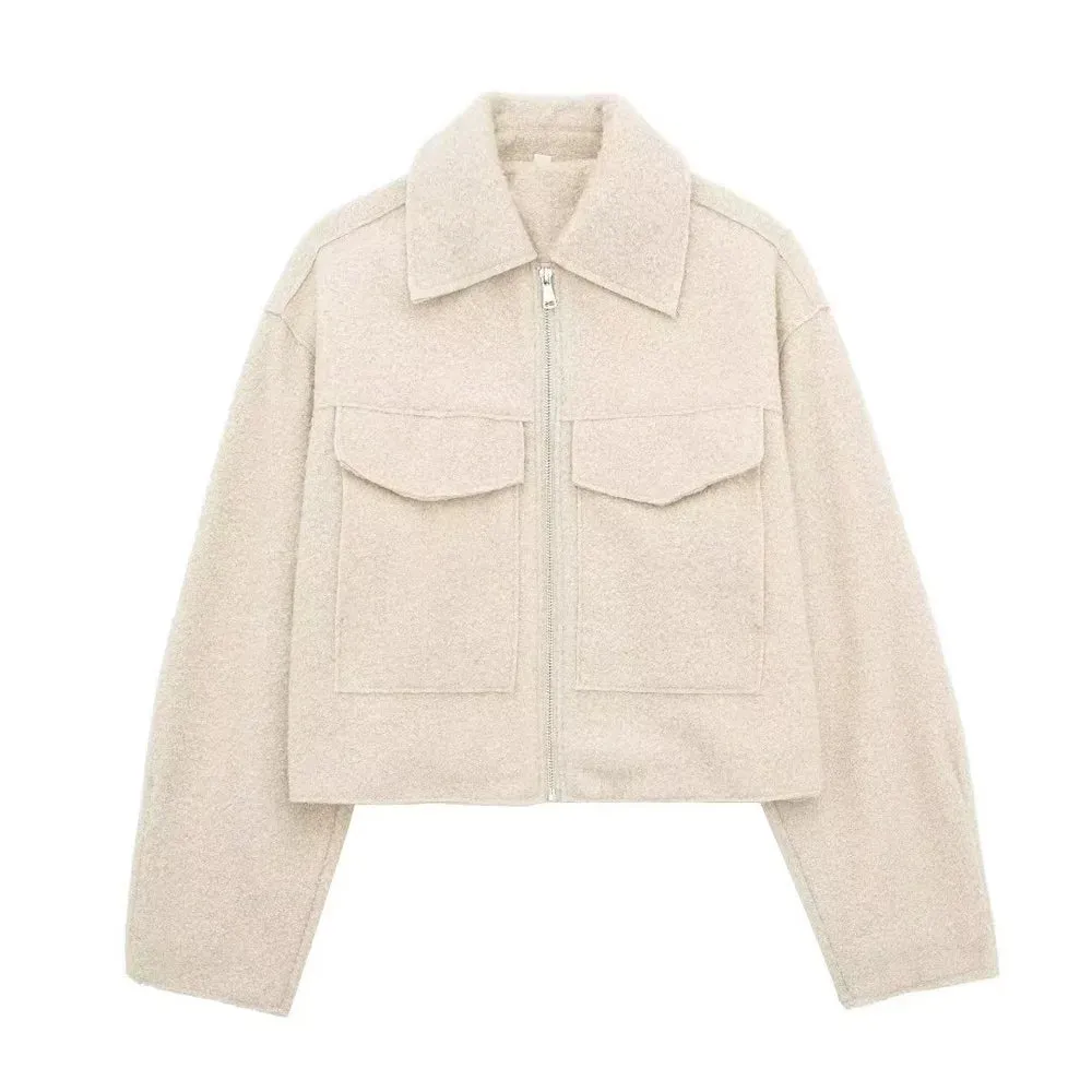 Vintage Women’s Patch Pocket Cropped Jacket