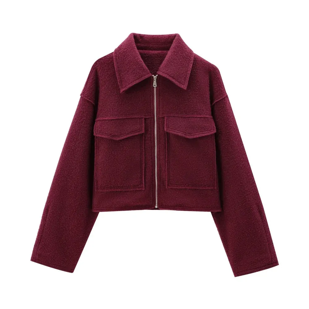 Vintage Women’s Patch Pocket Cropped Jacket