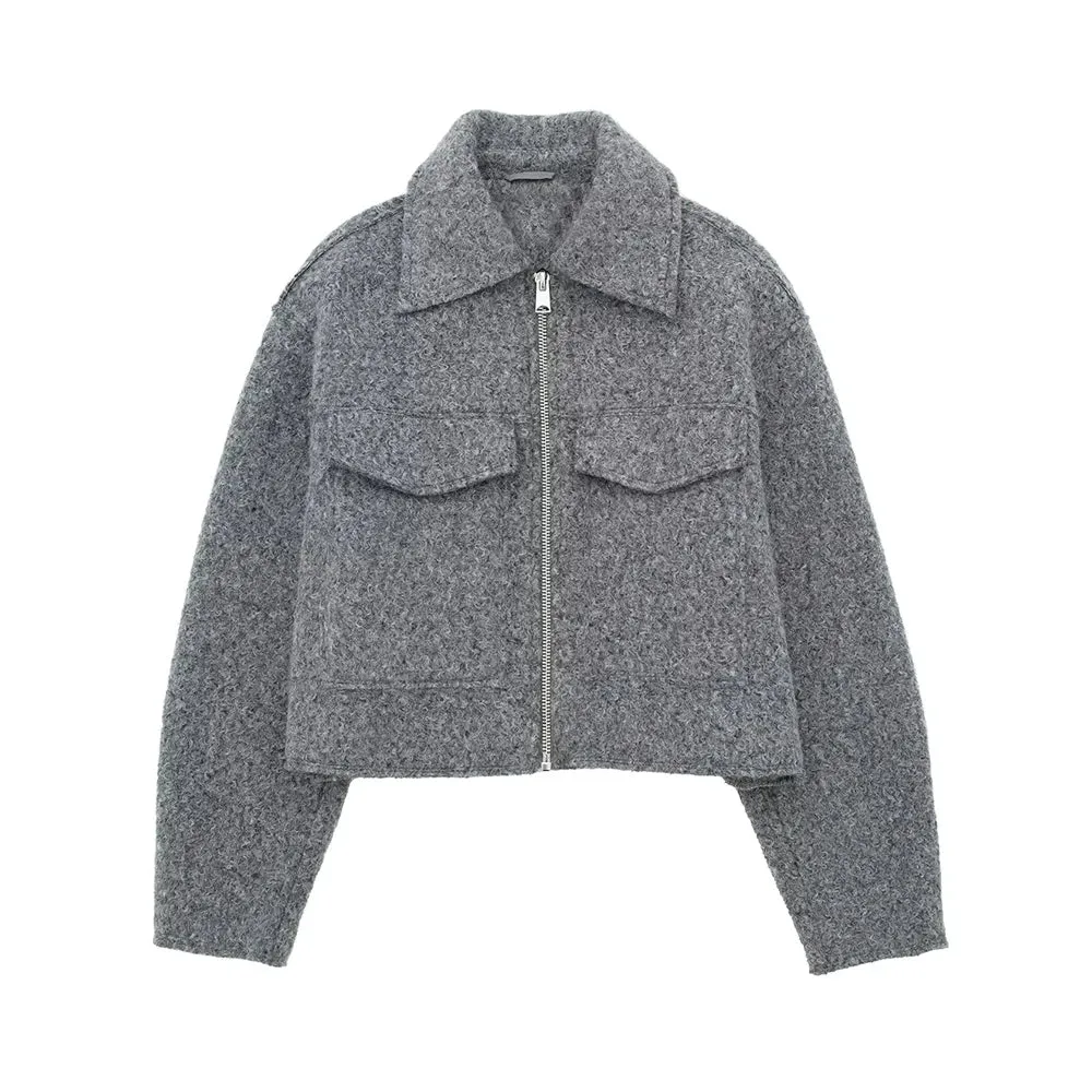 Vintage Women’s Patch Pocket Cropped Jacket