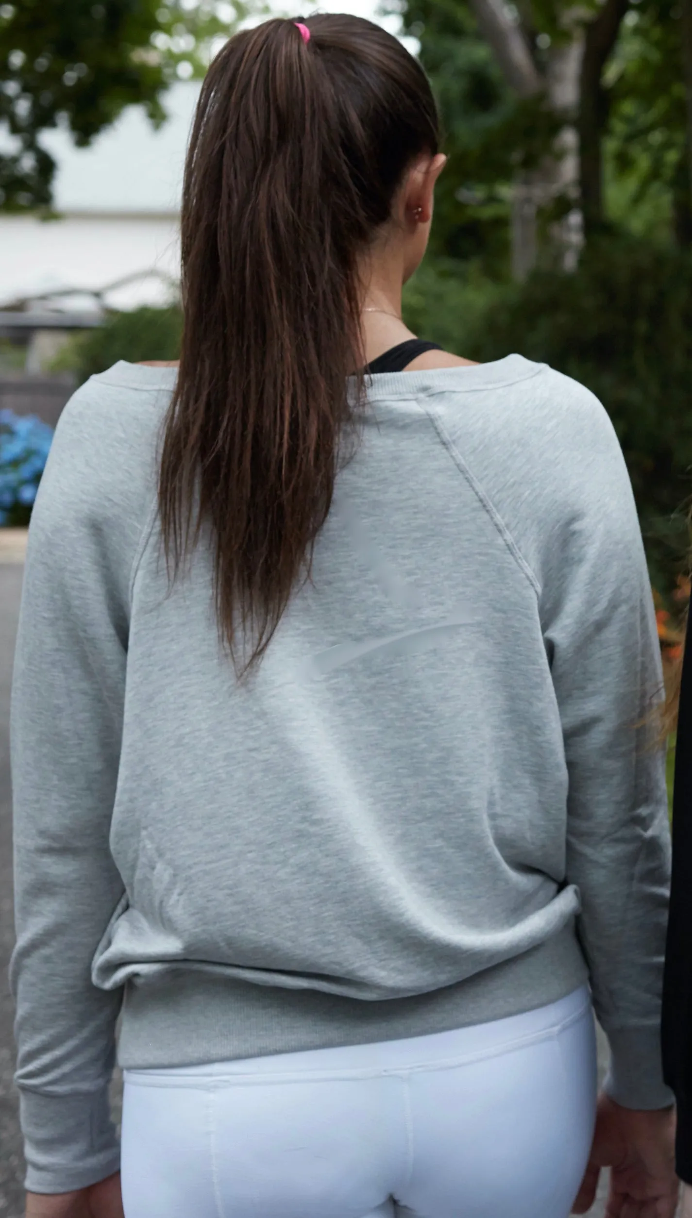 WHITE LOTUS Heather Grey Boyfriend Sweatshirt